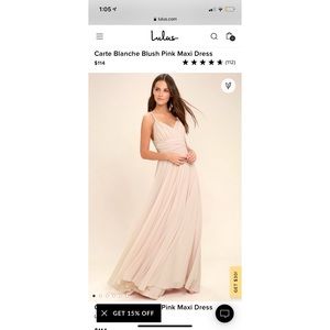 Lulu’s Carte Blanche Blush Maxi Dress